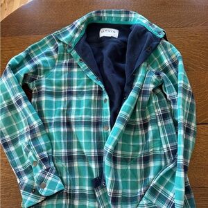 Orvis Teal and Navy Plaid Jacket